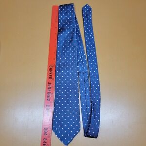Jos. A. Bank Executive Collection Mens Silk Tie Navy Blue Pink Polka Dot RN31608